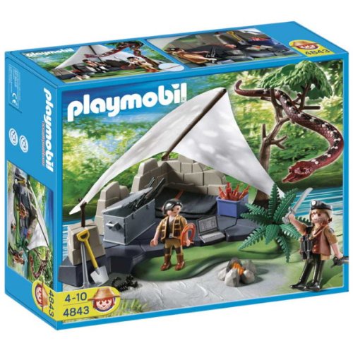 PLAYMOBIL® 4843 - Schatzjäger - Schatzsuchercamp mit Riesenschlange