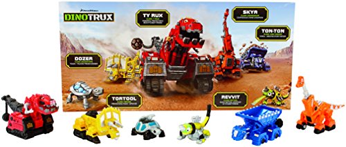 Mattel DKC49 - Dinotrux Die-Cast Fahrzeuge 6-er Pack, Miniaturmodelle