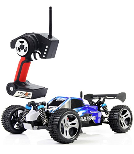 TOZO C1025 RC AUTO High Speed 32MPH 4x4 Fast Race Cars 1:18 RC SCALE RTR Racing 4WD ELEKTRISCHE POWER BUGGY W / 2.4G Radio Fernbedienung Off Road Truck Powersport Roadster Blue