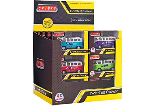 Globo Toys Globo – 37562 4 Farbe spidko sterben Cast Mini Bus Spielzeug in einer Box (24)