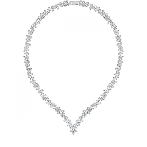 Swarovski Damen-Collier Diapason All-around V rhodiniert Kristall transparent 40 cm - 5184273