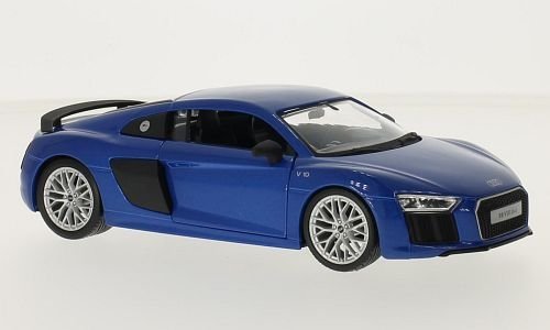 Audi R8 V10 Plus, metallic-blau, 0, Modellauto, Fertigmodell, Maisto 1:24