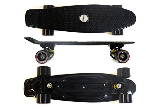 MAXOfit® Mini Cruiser Retro Skateboard American Style, 55 cm aus Kunststoff und Aluminium (Louisiana 63)