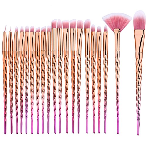 NEEDOON 20 Stück Make Up Pinsel Set Lidschatten Augenbrauen Augen Kosmetik Brushes Kit mit Kosmetiktasche