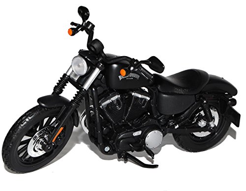Harley Davidson Sportster Iron 883 Schwarz 2014 1/12 Maisto Modell Motorrad mit individiuellem Wunschkennzeichen