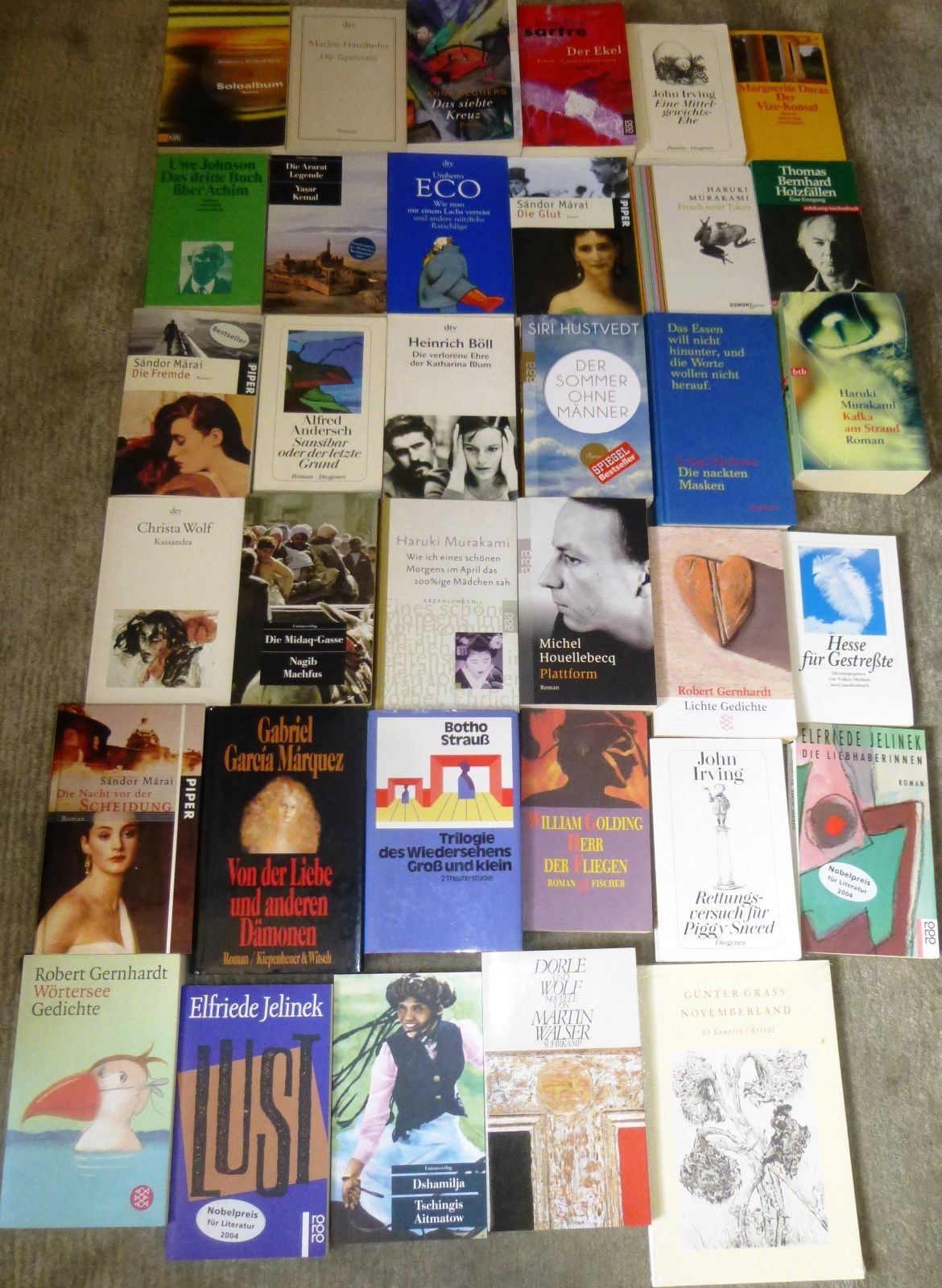 Moderne Literatur, 60 Bücher, diverse Autoren/Titel/Verlage, Hardcover  & TB