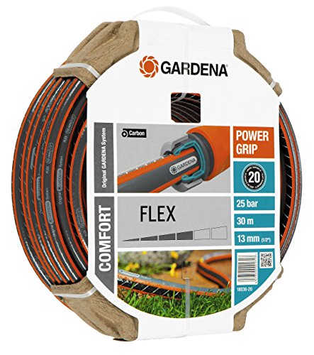 Gardena 18036-20 Schlauch Comfort FLEX, Mit Power Grip Profil und Hochwertiges Spiralgewebe (Schlauchlänge: 30m, Schlauchdurchmesser: 13mm, Berstdruck: 25 bar, ohne Schlauchstück)