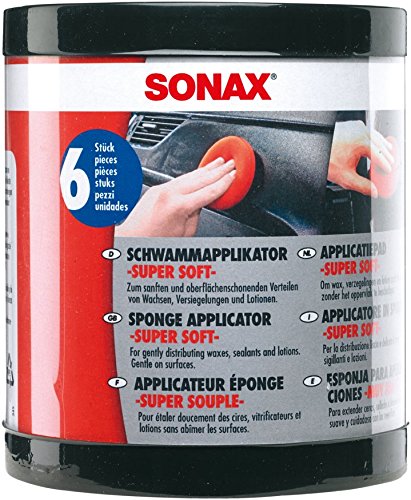 SONAX 417641 SchwammApplikator Super Soft, 6 Stück