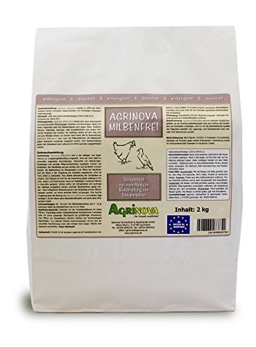 AGRINOVA Milbenfrei 2 kg Hochreine amorphe Kieselgur gegen alle Arten von Vogelmilben EU-Biozid-konform