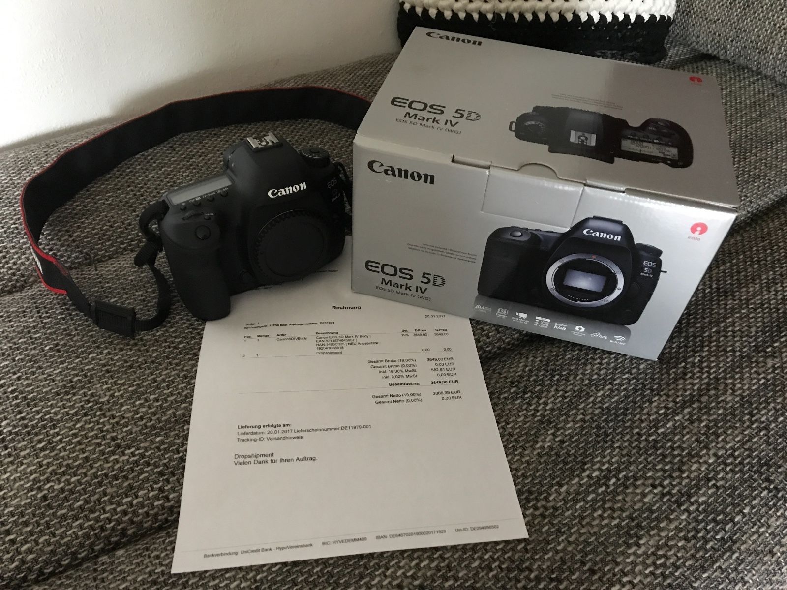 Canon EOS 5D Mark IV 30.4MP Digitalkamera - Schwarz (Kit mit Nur GehÃ¤use Objekt