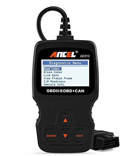 ANCEL AD310 OBD2 Diagnosegerät Universal OBD II Auto Scanner Fahrzeug Codeleser Werkzeug für das Jahr 2000 oder Neuere USA, Europa und Asien OBD2 Protokoll Vehicle - Schwarz