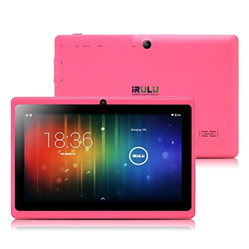 iRULU eXpro X1 7 Zoll Google Android Tablet PC,1024x600 Auflösung,16GB Nand Flash,WiFi,Spiele,Dual Kameras (512MB/16GB, Pink)