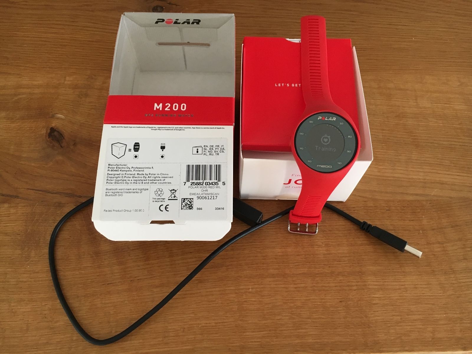 Polar Sportuhr M200 GPS-Pulsuhr, rot, Größe M/L unbenutzt, neuwertig!!