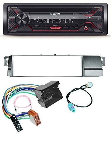 Sony CDX-G1200U MP3 USB 1DIN CD AUX Autoradio für BMW 3er E46 (Quadlock)