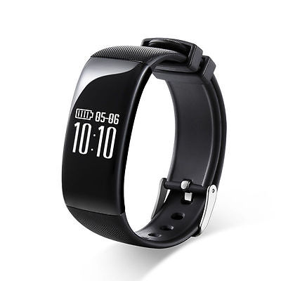 Bluetooth OLED Wasserdicht Smart Armband Uhr Herzfrequenz Zähler Tracker Fitness