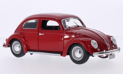 VW Käfer, rot, 1955, Modellauto, Fertigmodell, Bburago 1:18