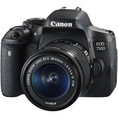 Canon EOS 750D DSLR-Kamera + EF-S 18-55mm IS STM Objektiv - Neu