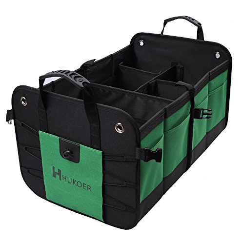 HUKOER Premium Kofferraumtasche Organizer Faltbare Container, 14.57 * 12,6 * 22.83in, die Lagerung von ihrem verschiedenen Auto, LKW, Minivan oder SUV(Upgraded version)
