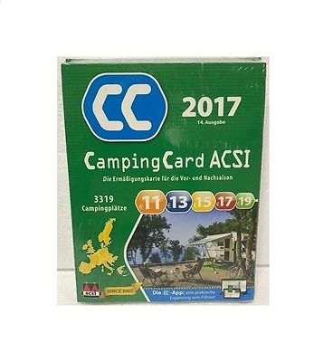 ACSI CampingCard Führer 2017 ermäßigung vor und Nachsaison Campingplatz 