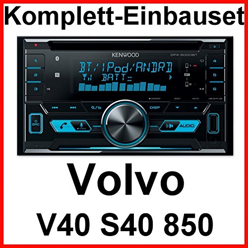 Komplett-Set Volvo S40 V40 850 Kenwood DPX-5000BT Autoradio mit Bluetooth Freisprecheinrichtung CD USB MP3 AUX In