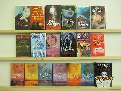 Sandra Brown 19 Bücher Romane Krimi Thriller romantische Romane 