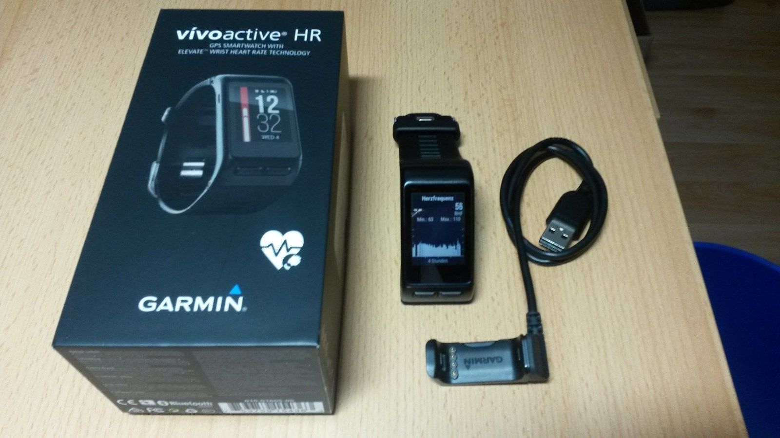 Garmin vivoactive HR, Sport-GPS Smartwatch mit Herzfrequenzmessung am Handgelenk