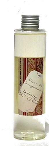 Provence et Nature: Ingwerblüte Raumduft (Nachfüllflasche) für Raumbedufter mit Holzstäbchen, 200 ml