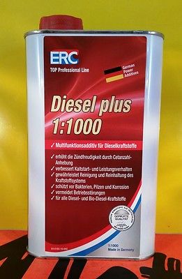 ERC Diesel Plus Premium 1L Dieseladditiv Cetanbooster Sommer Zusatz 1:1000 