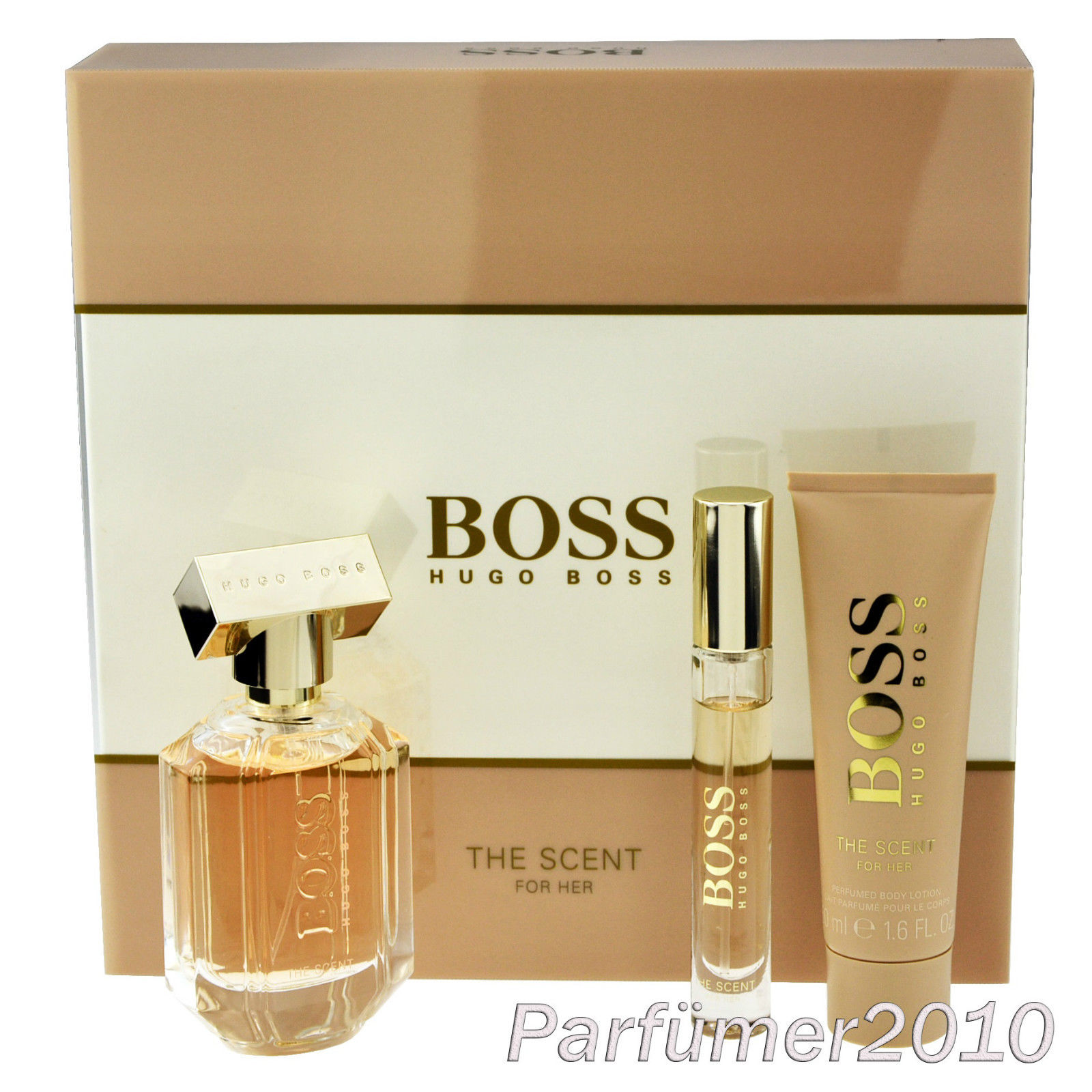 Boss The Scent for her 50ml Eau de Parfum& 50ml Body Lotion & 7,4 ml Purse Spray
