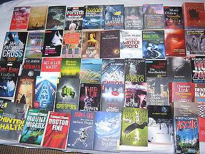Spitzen Thriller Bücherpaket 50x Bücher Sammlung Bestseller Top Autoren Romane