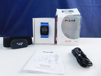 Polar M400 HR GPS-Laufuhr Sportuhr Blau inkl. Brustgurt Aktivitätentracker H7