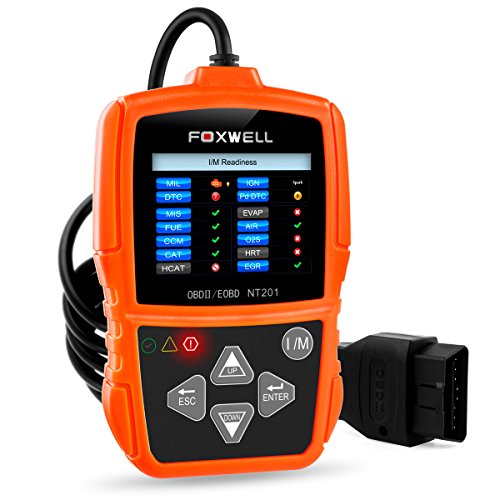 FOXWELL OBD2 Auto KFZ Diagnosegerät OBD II PKW Diagnose Fahrzeug Werkzeug Fehlerspeicher Auslesen OBDII Fehlercode Scanner(Foxwell NT201 Orange)