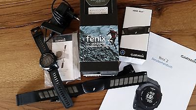 Garmin Fenix 2 Multisport Training GPS Watch mit HRM Brustgurt, in Orgverpackung