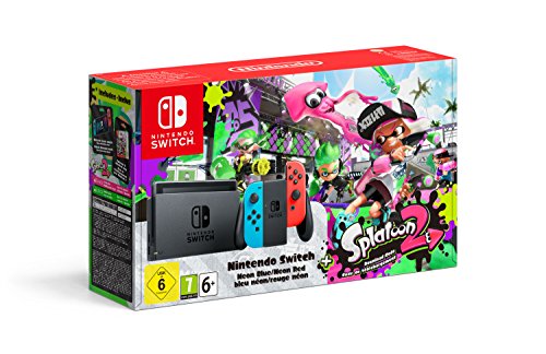 Nintendo Switch-Konsole Neon-Blau / Neon-Rot + Splatoon 2