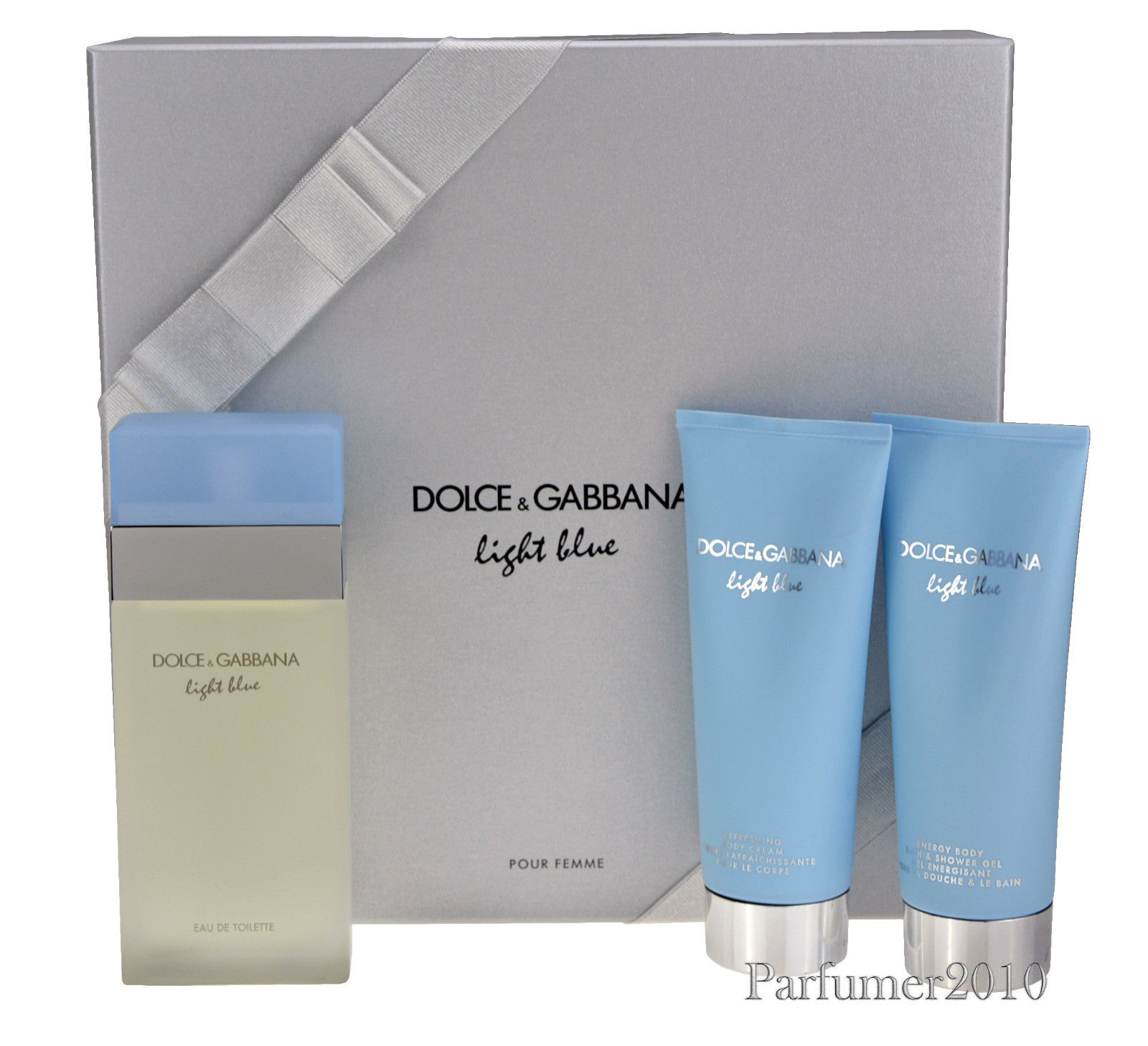 Dolce  & Gabbana Light Blue 100ml EDT& 100ml Body Cream &100ml Shower Gel
