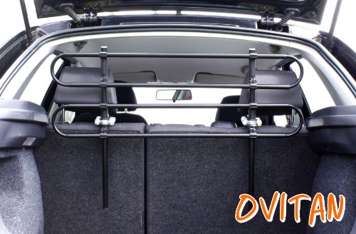 OVITAN Hundegitter fürs Auto 4 Streben universal zur Befestigung an den Kopfstützen der Rücksitzbank - für alle Automarken geeignet – Modell: H04
