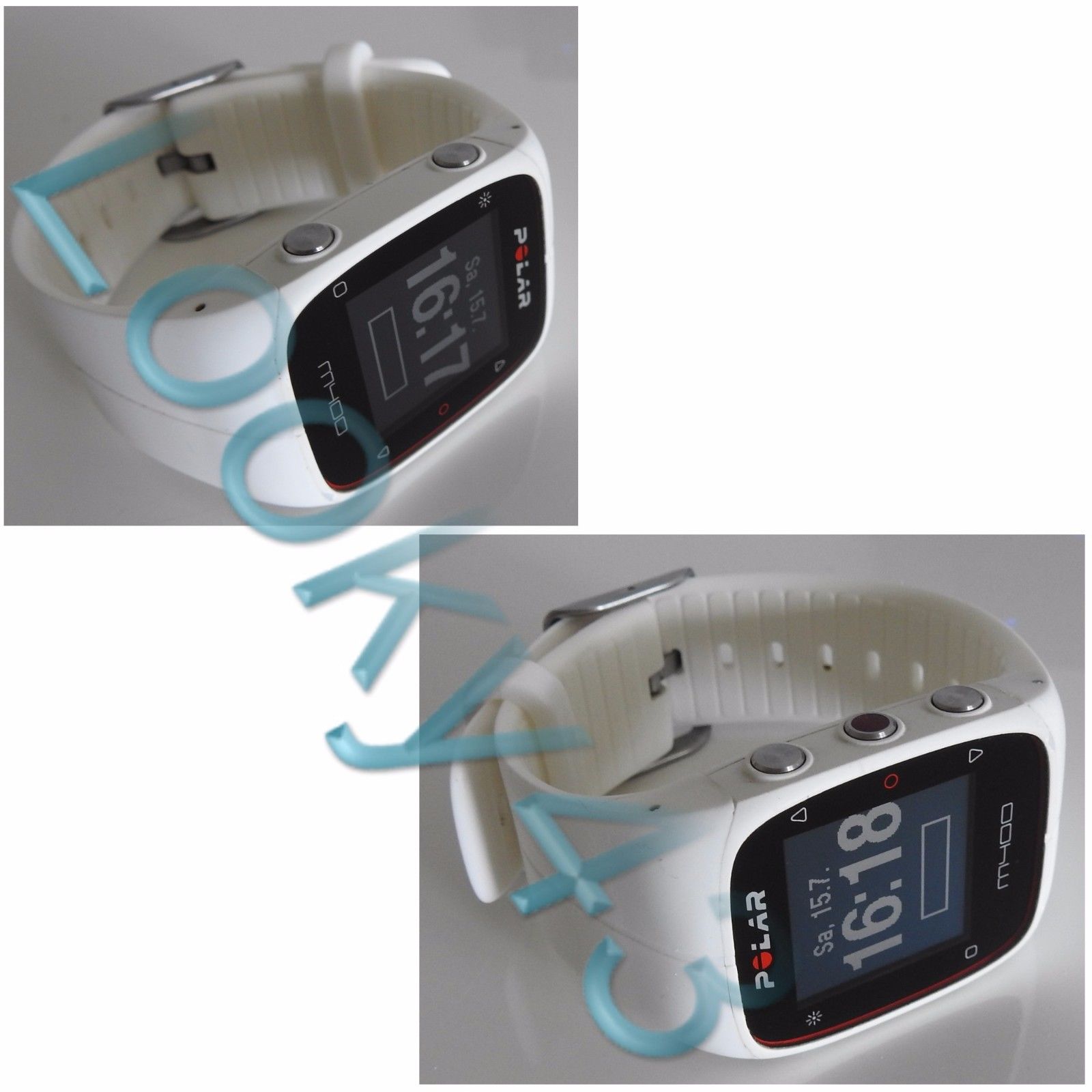 Polar M400 HR GPS Laufuhr inkl Brustgurt H7 weiß matt Herzfrequenzmesser in OVP
