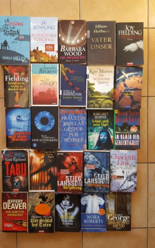 25 Thriller, Krimis, Romane  Bücherpaket, Büchersammlung