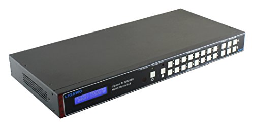 Ligawo 3080050 HDMI 8x8 Matrix 4K*2K EDID + 8x SPDIF Audio Out ( HDMI Out bis 4K*2K 60Hz, EDID, Softwaresteuerung via RS232 / RJ45 LAN ) schwarz