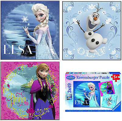 Kinder Disney Frozen Ravensburger Elsa Anna und Olaf 3 x 49 Teile Puzzle NEU