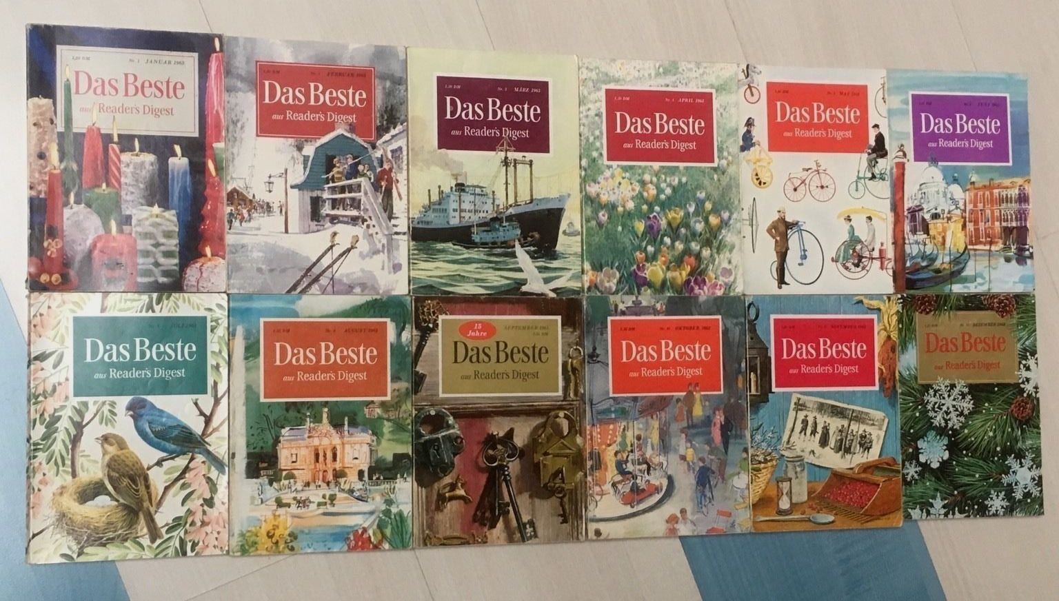 DAS BESTE aus Readers Digest 12 Bände 1963 komplett Vintage Rarität