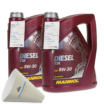 10 (2x5) Liter MANNOL 5W-30 Diesel TDI Motoröl für BMW, Mercedes, VW