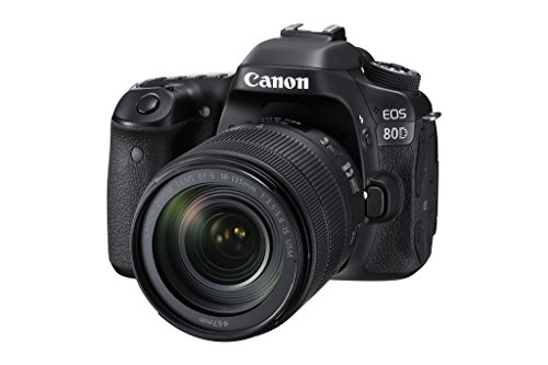 Canon EOS 80d Digitale Spiegelreflexkamera, 24.2 Megapixel, mit Objektiv EF-S 18 – 135 mm, F/3.5 – 5.6 IS U, Schwarz – Canon-Version Pass