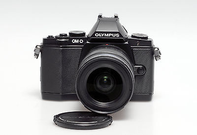 Olympus OM-D OM-D E-M5 - Schwarz mit FL-LM2 und 12-50mm - gebraucht