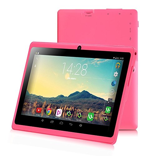 iRULU eXpro 3 Tablette (X3),Google Android 6.0,Quad Core,HD 1024x600,Dual Kamera Wi-Fi 8GB 3D Spiel unterstützt,7 Zoll Tablet mit GMS Certified (Pink 1GB/8GB)