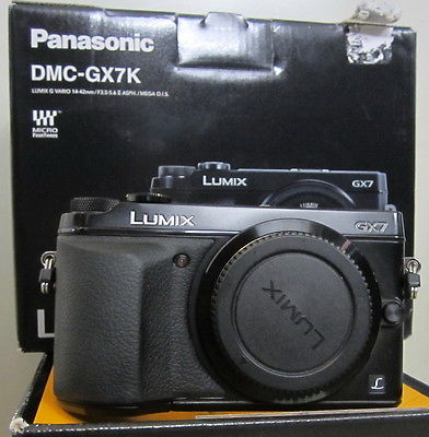 Panasonic LUMIX DMC-GX7 K 16.0 MP Digitalkamera - Schwarz (Nur Gehäuse) in OVP