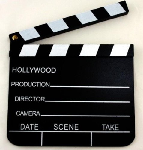 Holz Regieklappe, 18 x 20 cm, Hollywood Filmdeko, Filmklappe, Regie Klappe, Kostüm, Partyknaller
