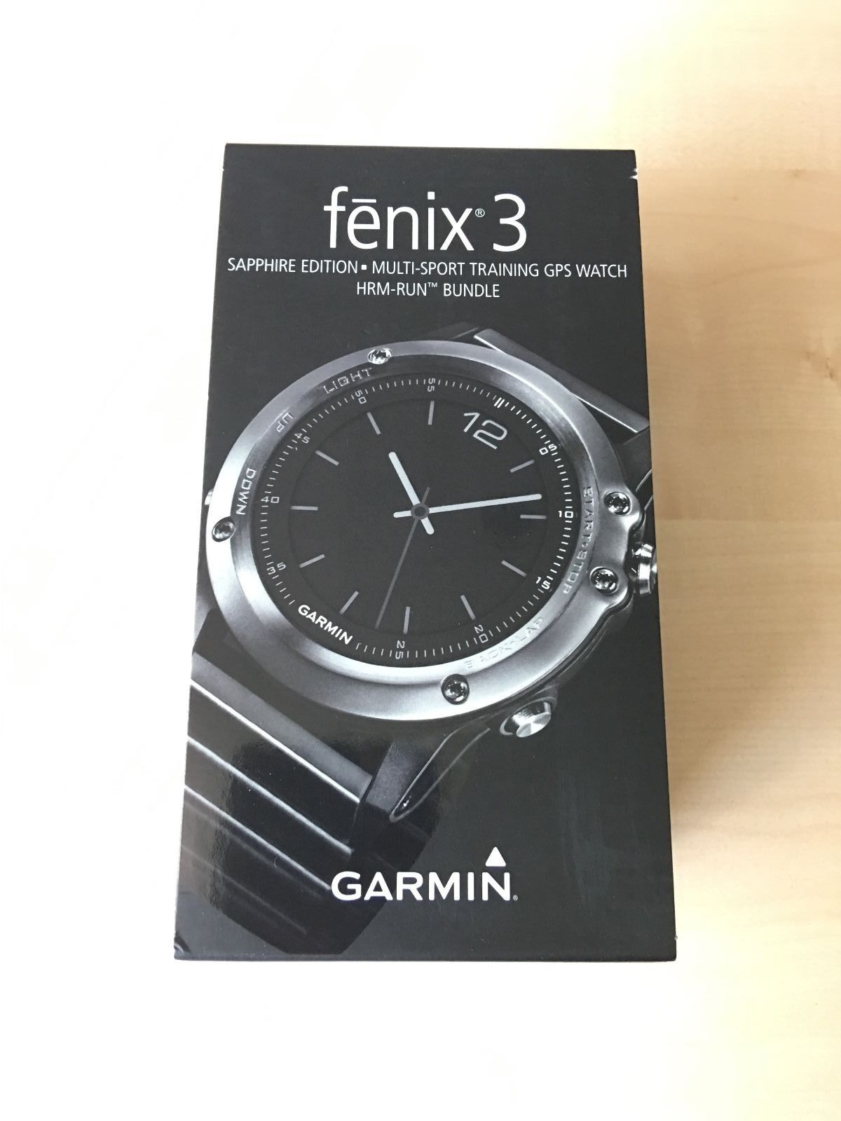Garmin - Fenix 3 Saphire - Multi-Sport GPS Uhr - Bundle - mit Edelstahlarmband