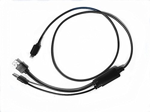 Glanz@ SHINE BMW iPhone 7/7 Plus Y Kabel Musik Interface und Lightning Ladegerät Adapter, 3,5 mm Klinke und USB AUX In Cord, passend für alle iPhone 7/7 Plus (inkl. 10.3) (39 Zoll / 100 cm)