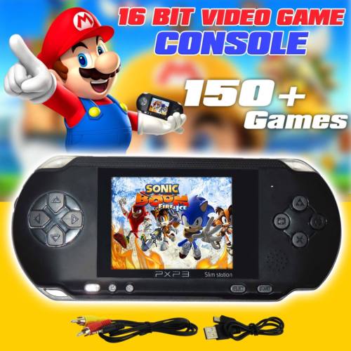 16 bit Portable Video Game Handheld Console 150 Games Retro Megadrive PXP UK